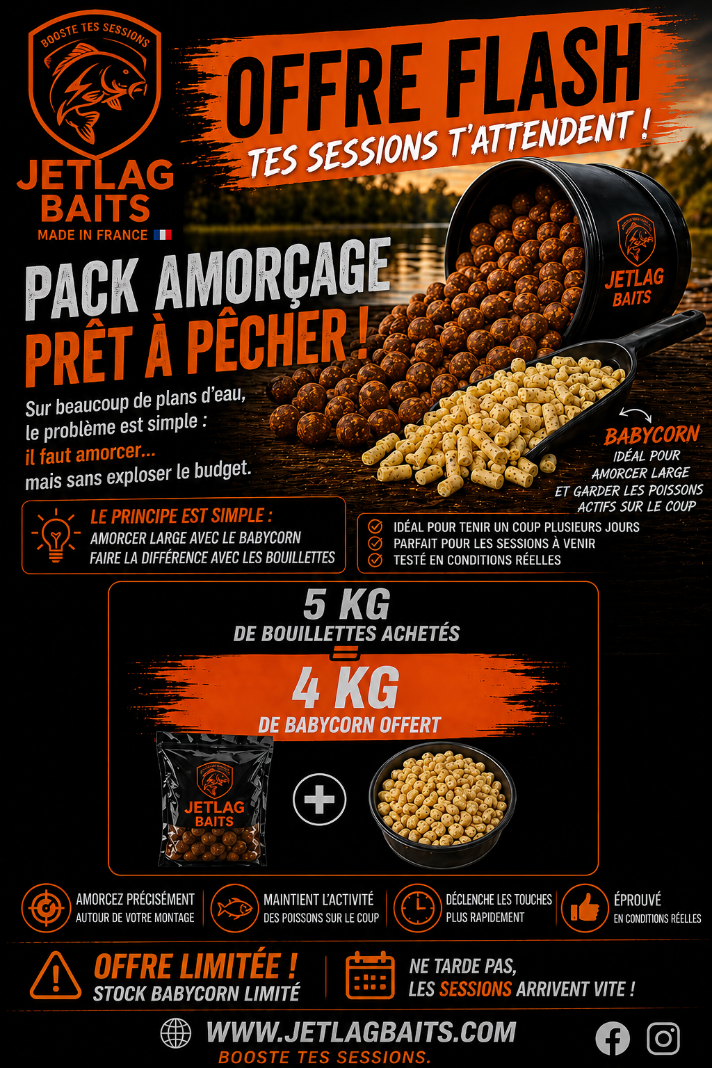 Bouillettes QUICKSTRIKE Scopex – Jetlag Baits